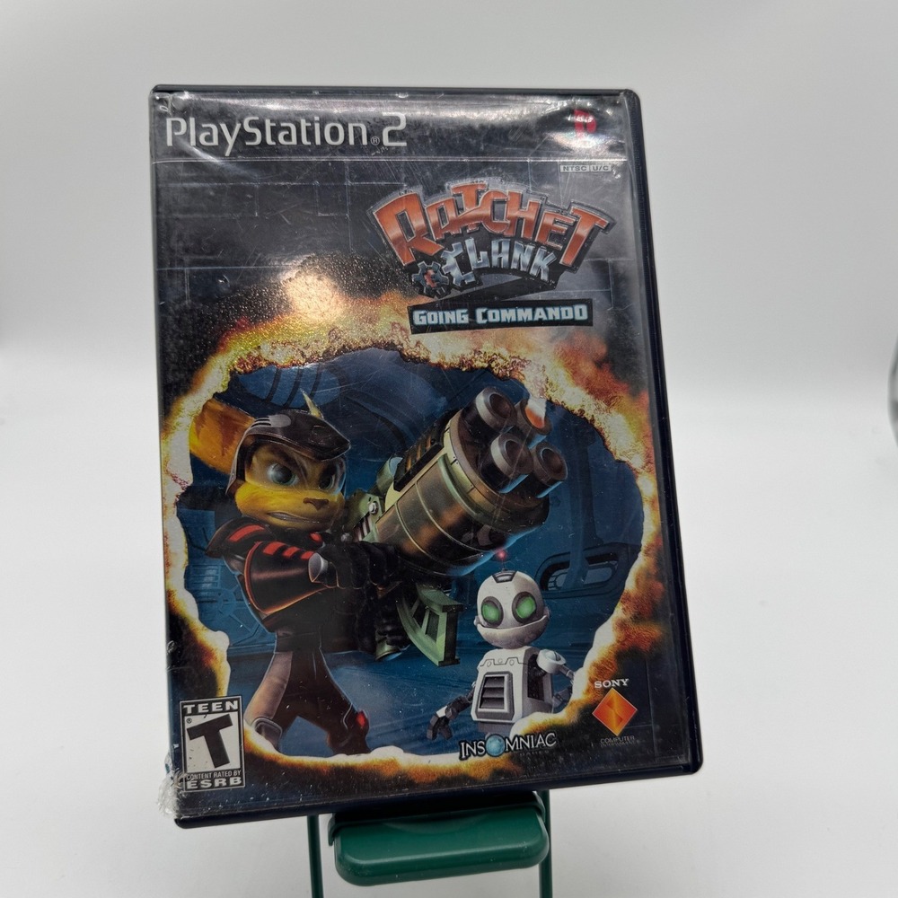 Ratchet & Clank Going Commando Sony PlayStation 2 PS2 Black Label CIB Scratched